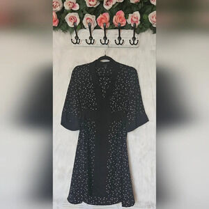 Jacob Confetti V-Neck Mini Tunic Dress (100% Silk)